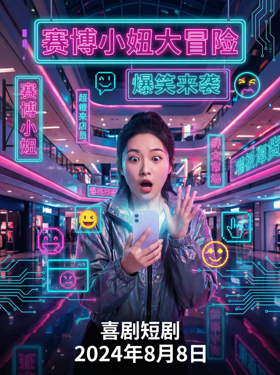 赶尸艳谈完整无删减在线观看 搞笑喜剧短剧 - 赛博小妞大冒险海报